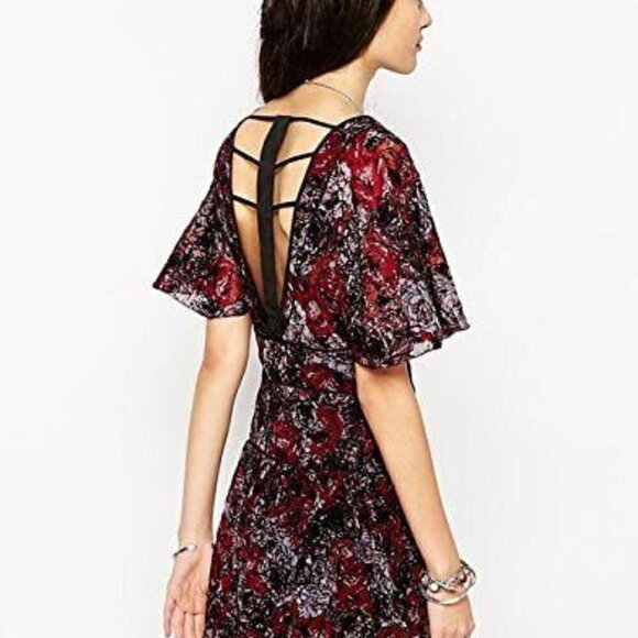 Free People Perfect Dream Dress‎ Berry Combo Size 0 - Picture 2 of 7